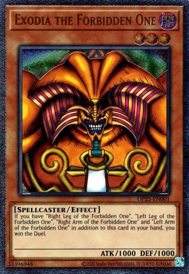 Exodia the Forbidden One UTR OTS Tournament Pack 25 Yu-Gi-Oh! card