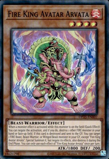 Fire King Avatar Arvata OTS Tournament Pack 25 Yu-Gi-Oh! card