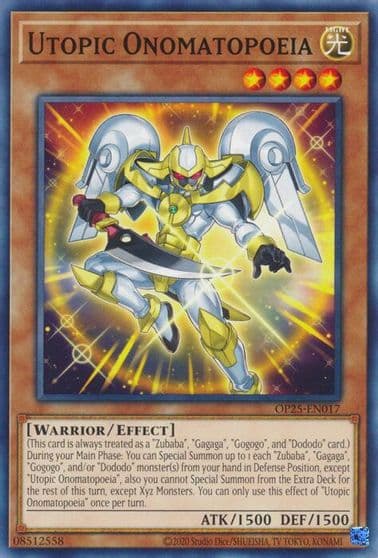 Utopic Onomatopoeia OTS Tournament Pack 25 Yu-Gi-Oh! card