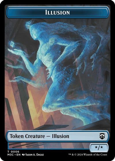 Illusion Ripple Foil Servo Double Sided Token Commander: Modern Horizons 3 Magic card