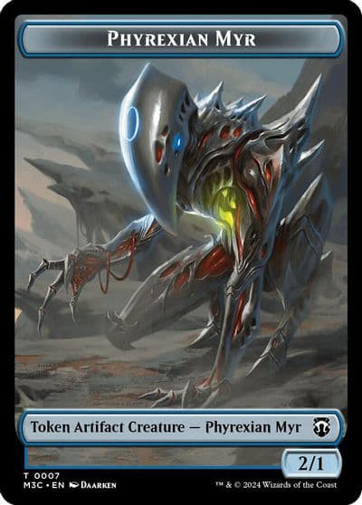 Phyrexian Myr Ripple Foil Servo Double Sided Token Commander: Modern Horizons 3 Magic card