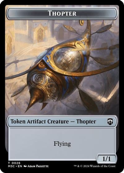 Thopter Ripple Foil Copy Double Sided Token Commander: Modern Horizons 3 Magic card
