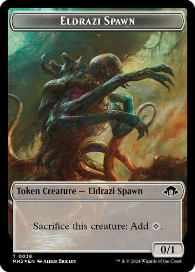 Eldrazi Spawn Ripple Foil Eldrazi Scion Double Sided Token Commander: Modern Horizons 3 Magic card