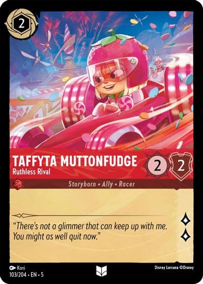 Taffyta Muttonfudge Ruthless Rival Shimmering Skies Lorcana card