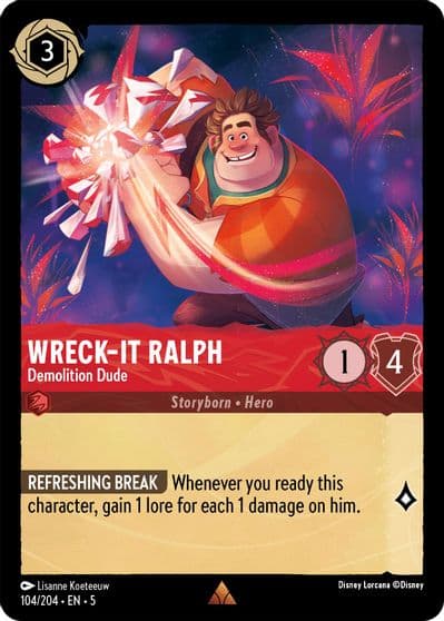 Wreck It Ralph Demolition Dude Shimmering Skies Lorcana card