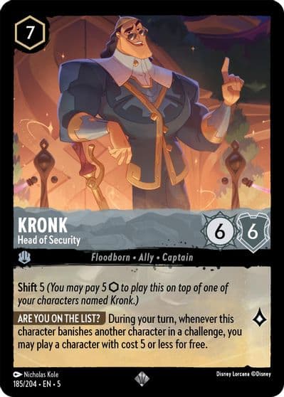 Kronk Head of Security Shimmering Skies Lorcana card