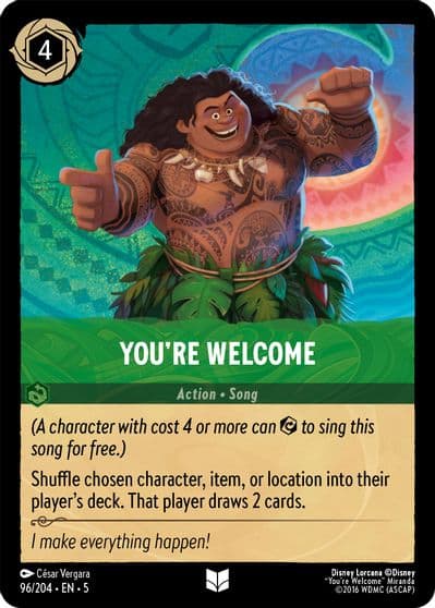 Youre Welcome Shimmering Skies Lorcana card