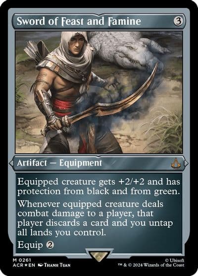 Sword of Feast and Famine Foil Etched Universes Beyond: Assassin's Creed Magic card
