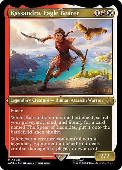 Kassandra Eagle Bearer Foil Etched Universes Beyond: Assassin's Creed Magic card
