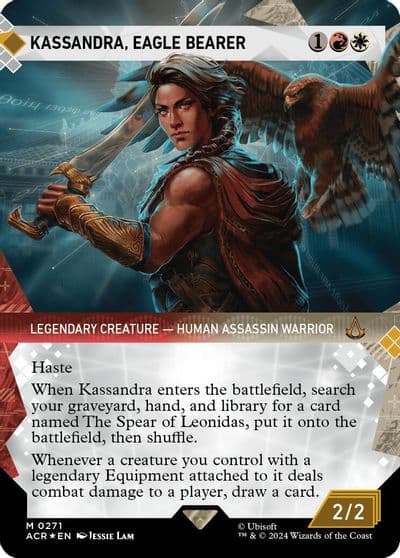Kassandra Eagle Bearer Showcase Textured Foil Universes Beyond: Assassin's Creed Magic card