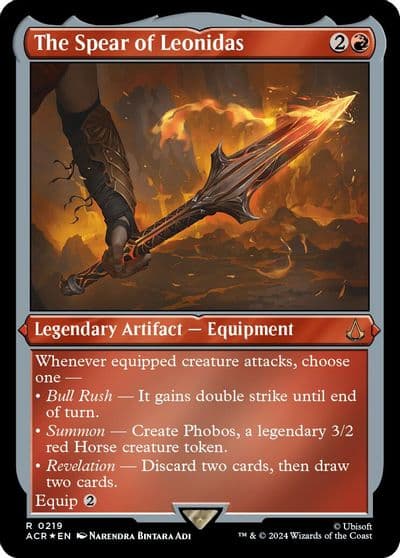 The Spear of Leonidas Foil Etched Universes Beyond: Assassin's Creed Magic card
