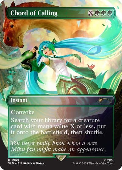 Chord of Calling 1595 Rainbow Foil Secret Lair Drop Series Magic card