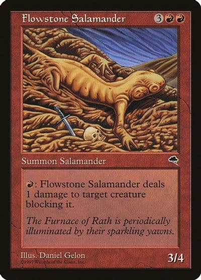 Flowstone Salamander Tempest Magic card
