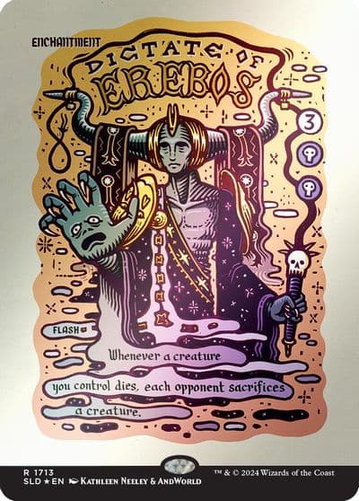 Dictate of Erebos Rainbow Foil Secret Lair Drop Series Magic card