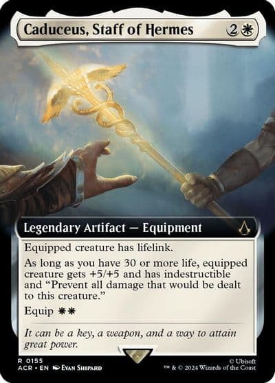 Caduceus Staff of Hermes Extended Art Universes Beyond: Assassin's Creed Magic card