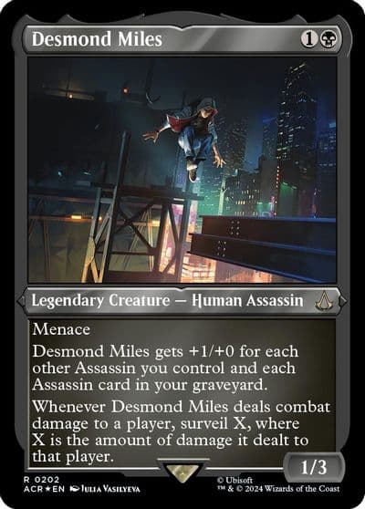 Desmond Miles Foil Etched Universes Beyond: Assassin's Creed Magic card