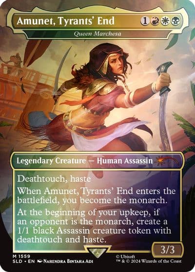 Amunet Tyrants End Queen Marchesa Rainbow Foil Secret Lair Drop Series Magic card