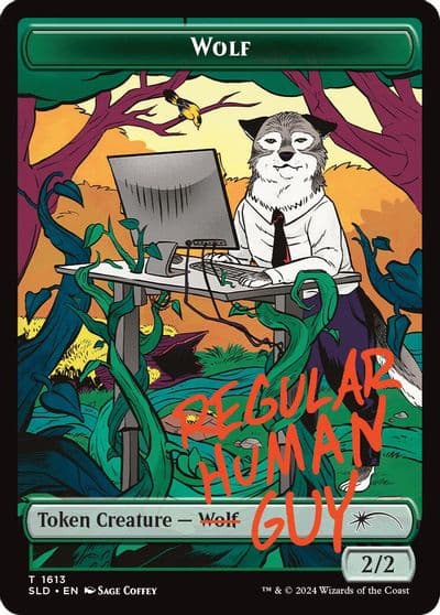 Wolf Token Secret Lair Drop Series Magic card