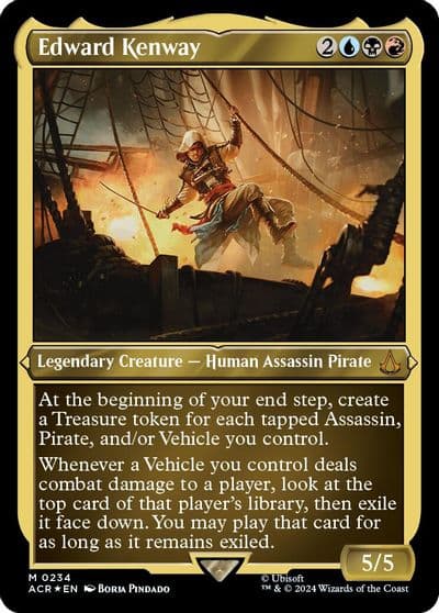 Edward Kenway Foil Etched Universes Beyond: Assassin's Creed Magic card