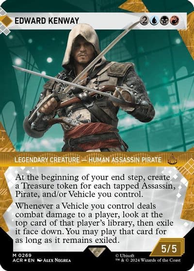 Edward Kenway Showcase Textured Foil Universes Beyond: Assassin's Creed Magic card