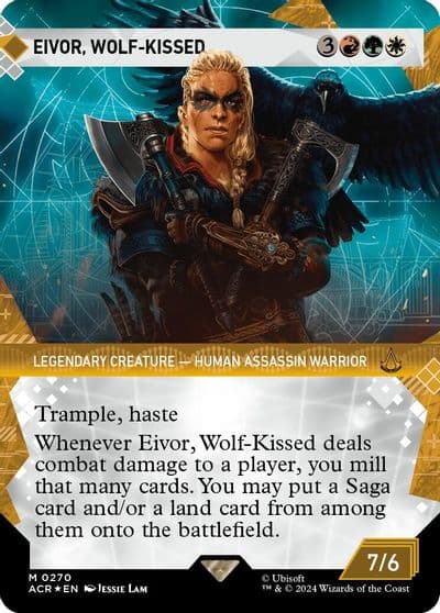 Eivor Wolf Kissed Showcase Textured Foil Universes Beyond: Assassin's Creed Magic card
