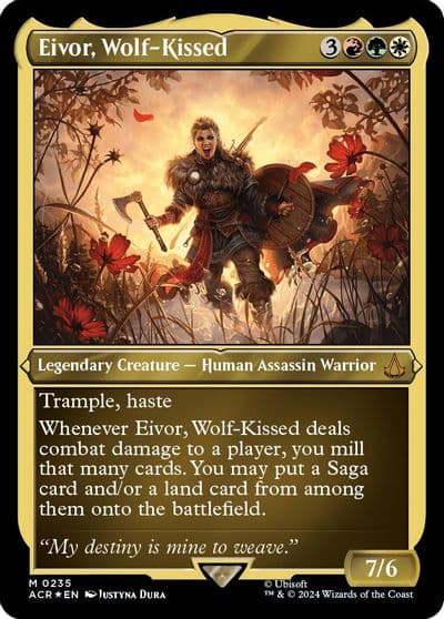 Eivor Wolf Kissed Foil Etched Universes Beyond: Assassin's Creed Magic card