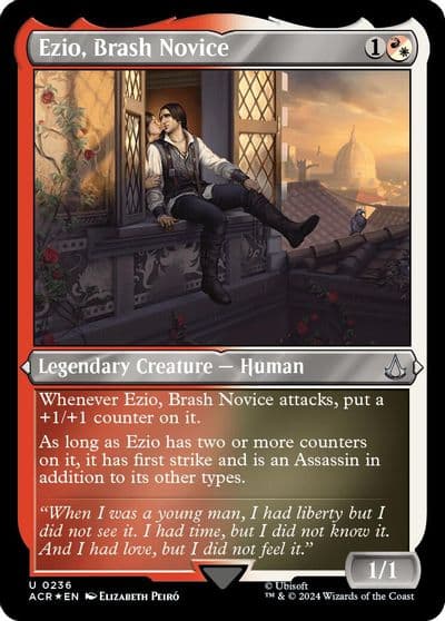 Ezio Brash Novice Foil Etched Universes Beyond: Assassin's Creed Magic card