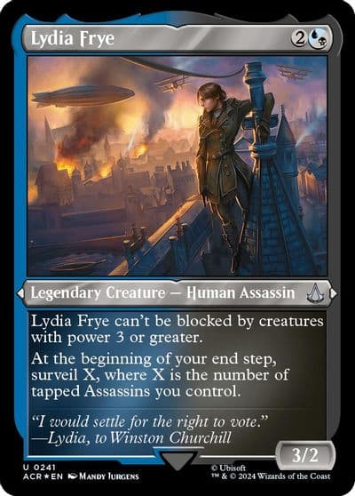 Lydia Frye Foil Etched Universes Beyond: Assassin's Creed Magic card