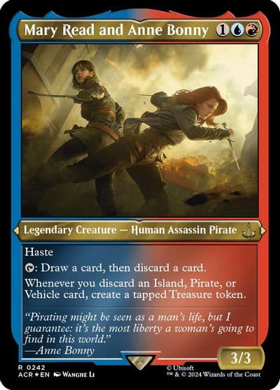 Mary Read and Anne Bonny Foil Etched Universes Beyond: Assassin's Creed Magic card