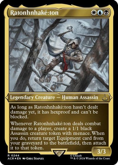 Ratonhnhaketon Foil Etched Universes Beyond: Assassin's Creed Magic card
