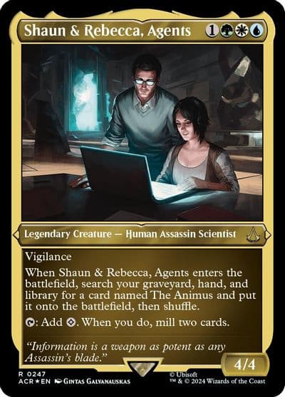 Shaun and Rebecca Agents Foil Etched Universes Beyond: Assassin's Creed Magic card