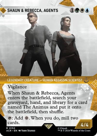 Shaun and Rebecca Agents Showcase Universes Beyond: Assassin's Creed Magic card
