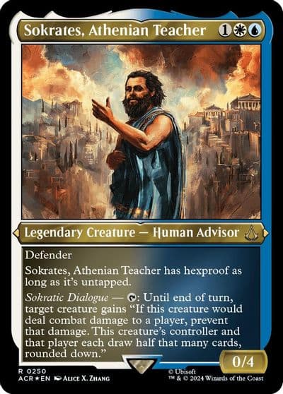 Sokrates Athenian Teacher Foil Etched Universes Beyond: Assassin's Creed Magic card