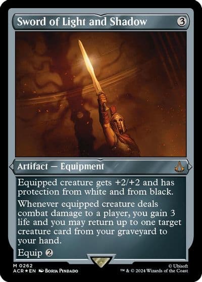 Sword of Light and Shadow Foil Etched Universes Beyond: Assassin's Creed Magic card