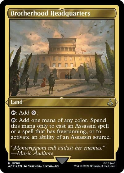 Brotherhood Headquarters Foil Etched Universes Beyond: Assassin's Creed Magic card