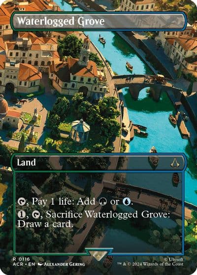 Waterlogged Grove Borderless Universes Beyond: Assassin's Creed Magic card