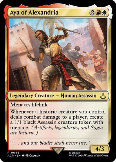 Aya of Alexandria Universes Beyond: Assassin's Creed Magic card