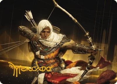 Bayek of Siwa Art Card Gold Stamped Signature Art Series: Universes Beyond: Assassin's Creed Magic card