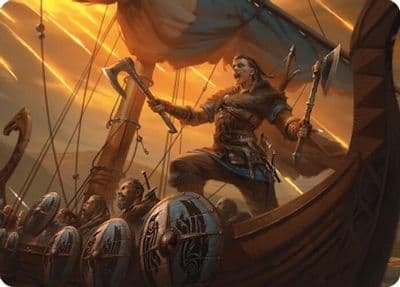 Eivor Battle Ready Art Card Art Series: Universes Beyond: Assassin's Creed Magic card