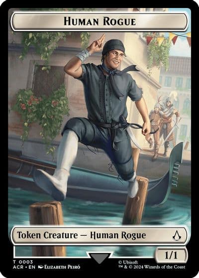 Human Rogue Token Universes Beyond: Assassin's Creed Magic card