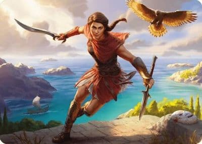 Kassandra Eagle Bearer Art Card Art Series: Universes Beyond: Assassin's Creed Magic card