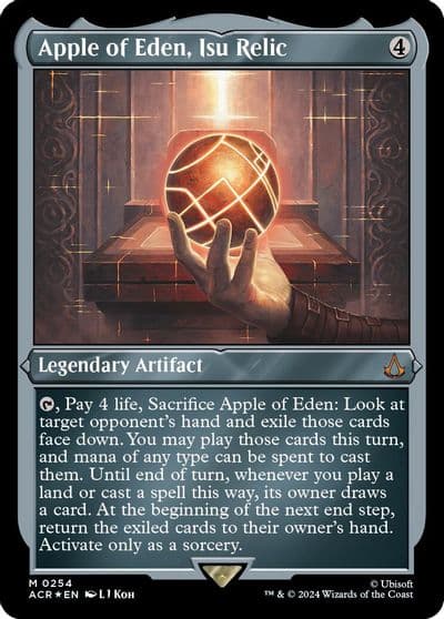 Apple of Eden Isu Relic Foil Etched Universes Beyond: Assassin's Creed Magic card