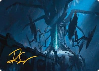 Yggdrasil Rebirth Engine Art Card Gold Stamped Signature Art Series: Universes Beyond: Assassin's Creed Magic card