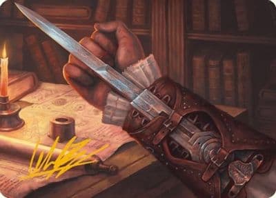 Hidden Blade Art Card Gold Stamped Signature Art Series: Universes Beyond: Assassin's Creed Magic card