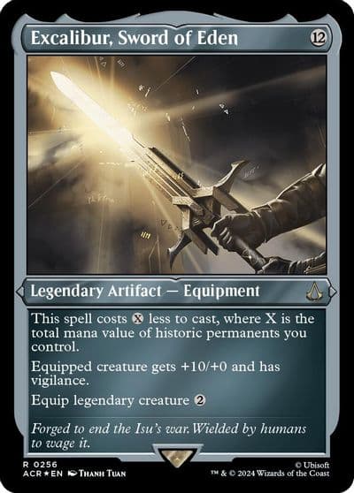Excalibur Sword of Eden Foil Etched Universes Beyond: Assassin's Creed Magic card