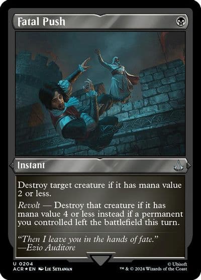Fatal Push Foil Etched Universes Beyond: Assassin's Creed Magic card
