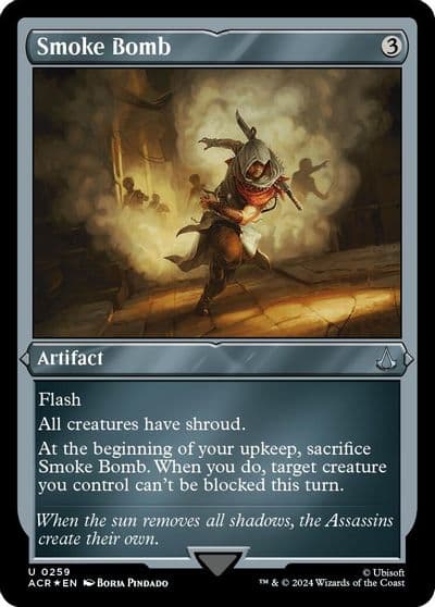 Smoke Bomb Foil Etched Universes Beyond: Assassin's Creed Magic card