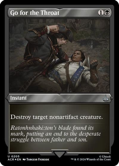 Go for the Throat Foil Etched Universes Beyond: Assassin's Creed Magic card