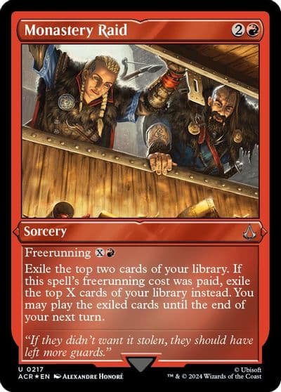 Monastery Raid Foil Etched Universes Beyond: Assassin's Creed Magic card