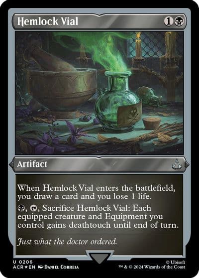 Hemlock Vial Foil Etched Universes Beyond: Assassin's Creed Magic card